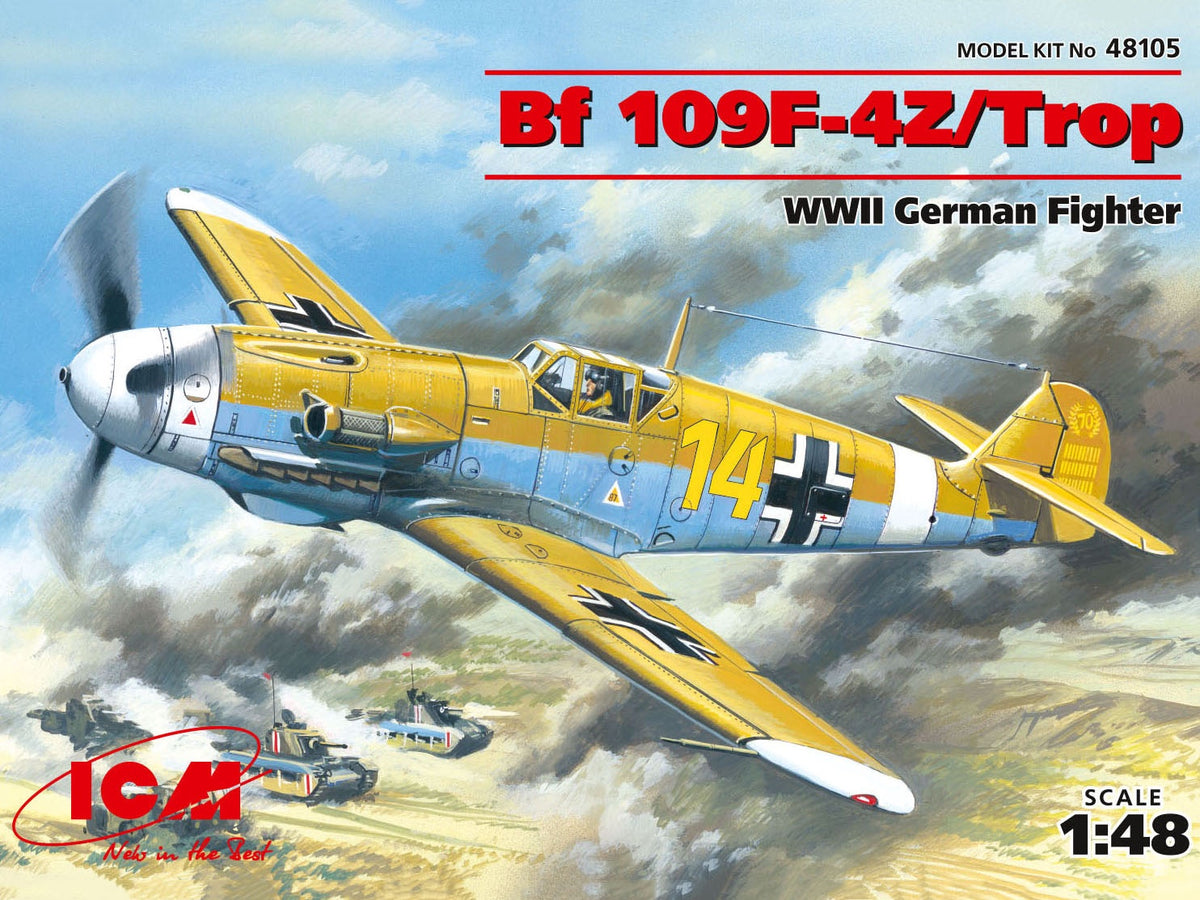 ICM 1/48 Messerschmitt Bf 109F-4Z/Trop, WWII German Fighter