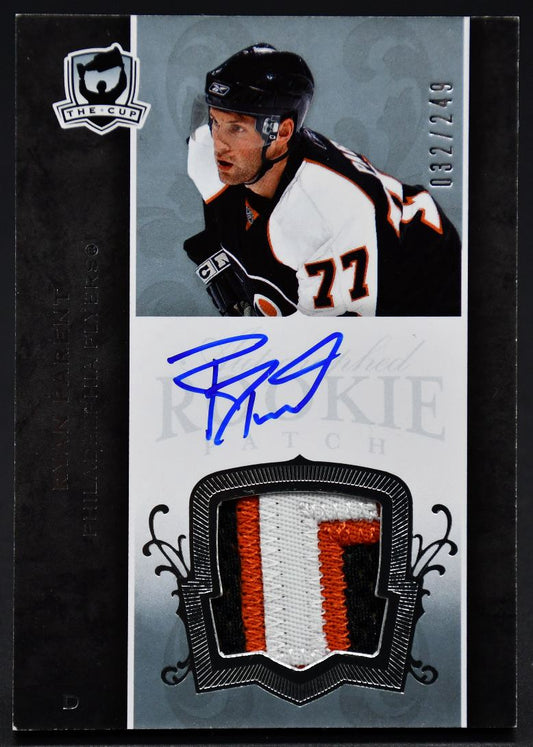 2007-08 UD The Cup Écusson de recrue autographié Ryan Parent 142 RC Auto 032/249