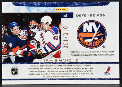 2011-12 Panini Certified Collision Course Hamonic 8 Islanders Auto 015/100 5842