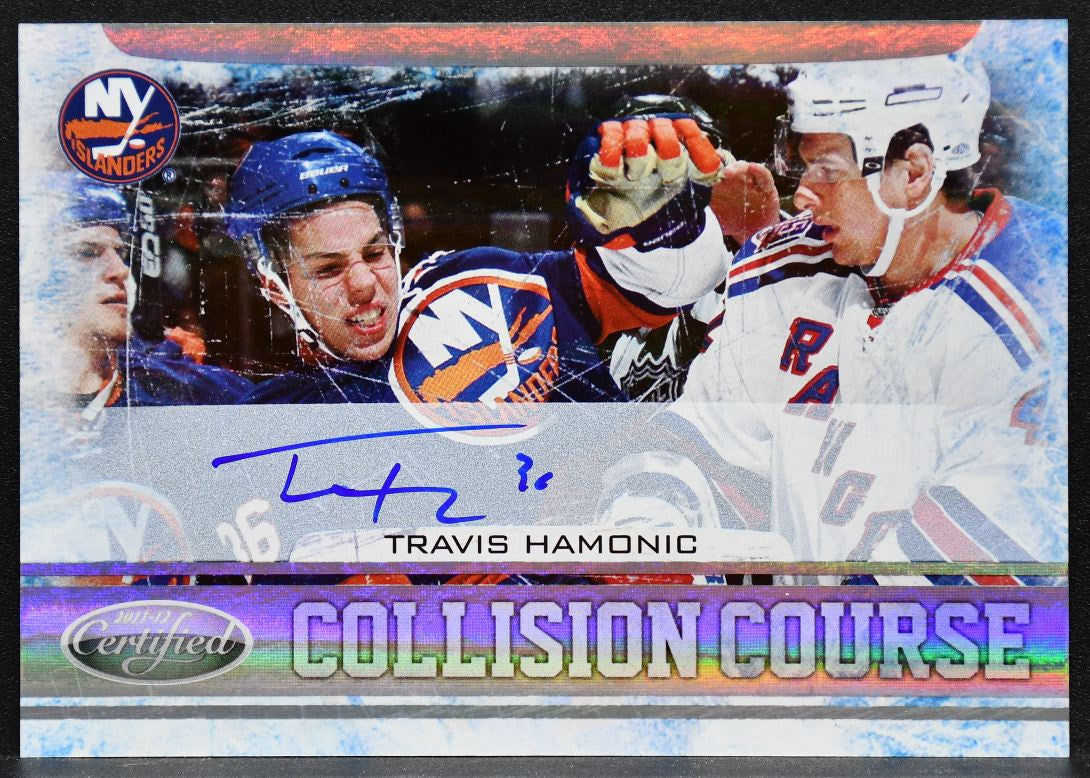 2011-12 Panini Certified Collision Course Hamonic 8 Islanders Auto 015/100 5842