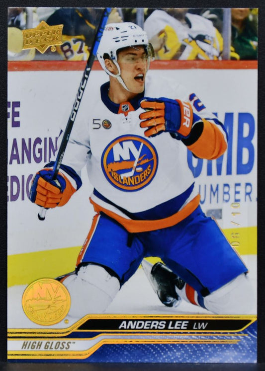 2023-24 Upper Deck Series 1 High Gloss Anders Lee 115 New York Islanders 06/10 8182