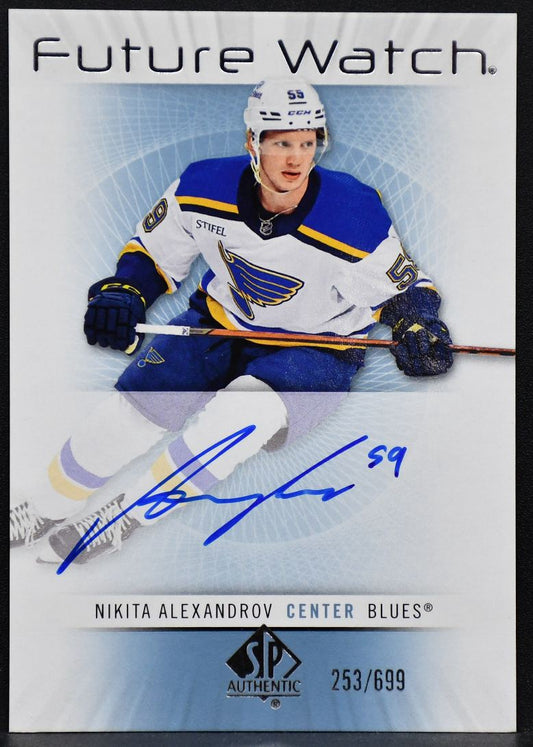 2022-23 SP Authentic Retro Future Watch Auto Nikita Alexandrov RFWA-NA Auto /699