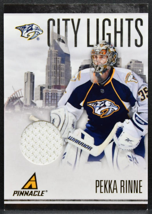 2010-11 Panini Pinnacle City Lights Materials Pekka Rinne Predators Jersey 2878