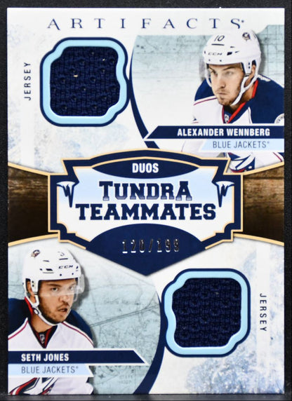 2017-18 UD Artifacts Tundra Teammates Duos Wennberg/Jones 120/199 Jersey 1489