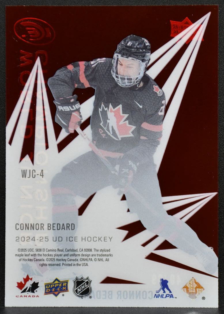 2024-25 UD Ice World Junior Championship Connor Bedard WJC-4 Canada 40/99 8300