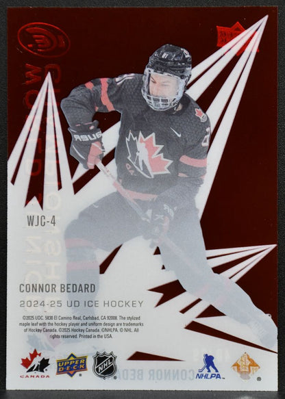 2024-25 UD Ice World Junior Championship Connor Bedard WJC-4 Canada 40/99 8300