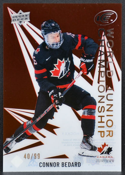 2024-25 UD Ice World Junior Championship Connor Bedard WJC-4 Canada 40/99 8300