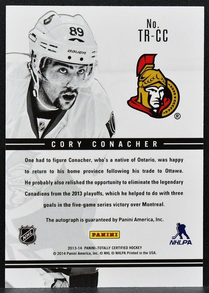 2013-14 Panini Totally Certified Rookie Signatures Conacher TR-CC RC Auto 4419