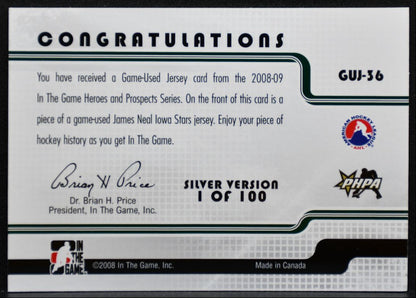 2008-09 ITG Heroes and Prospects Patch Marek Schwarz Iowa Stars Patch 3529