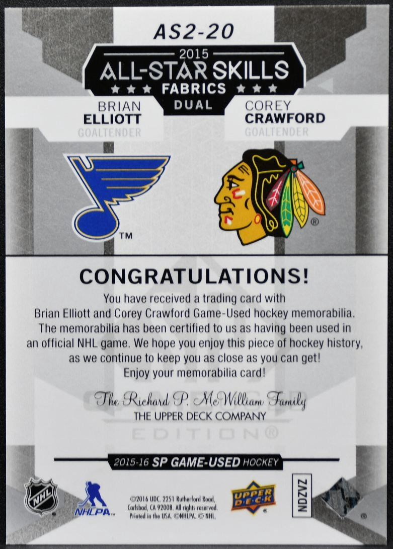 2015-16 SP Game Used 2015 All-Star Fabrics Duals Elliott/Crawford Jersey 2219