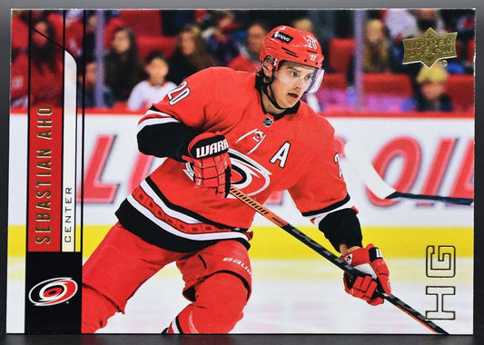 2021-22 UD Extended Series Sebastian Aho T-13 Carolina Hurricanes 081/100
