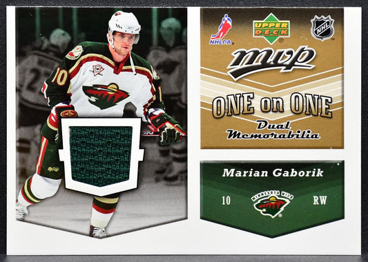 2006-07 UD MVP One on One Dual Memorabilia Gaborik/Havlat Jersey 5326