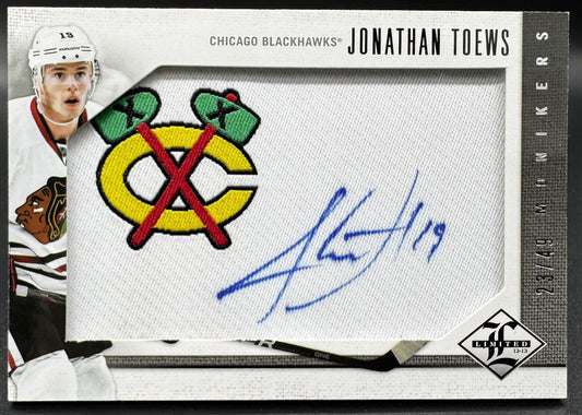 2012-13 Panini Limited Monikers Jonathan Toews M-JT Chicago Blackhawks Auto /49