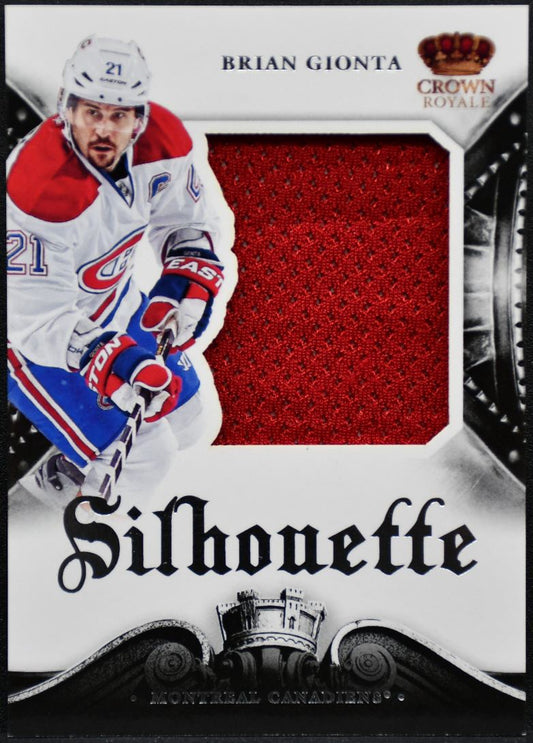 2013-14 Panini Crown Royale Silhouette Materials Gionta Canadiens Jersey 2089