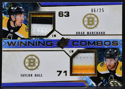 21-22 SPx Winning Combos Marchand/Hall WC-BMTH Boston Bruins 06/25 Patch 7604