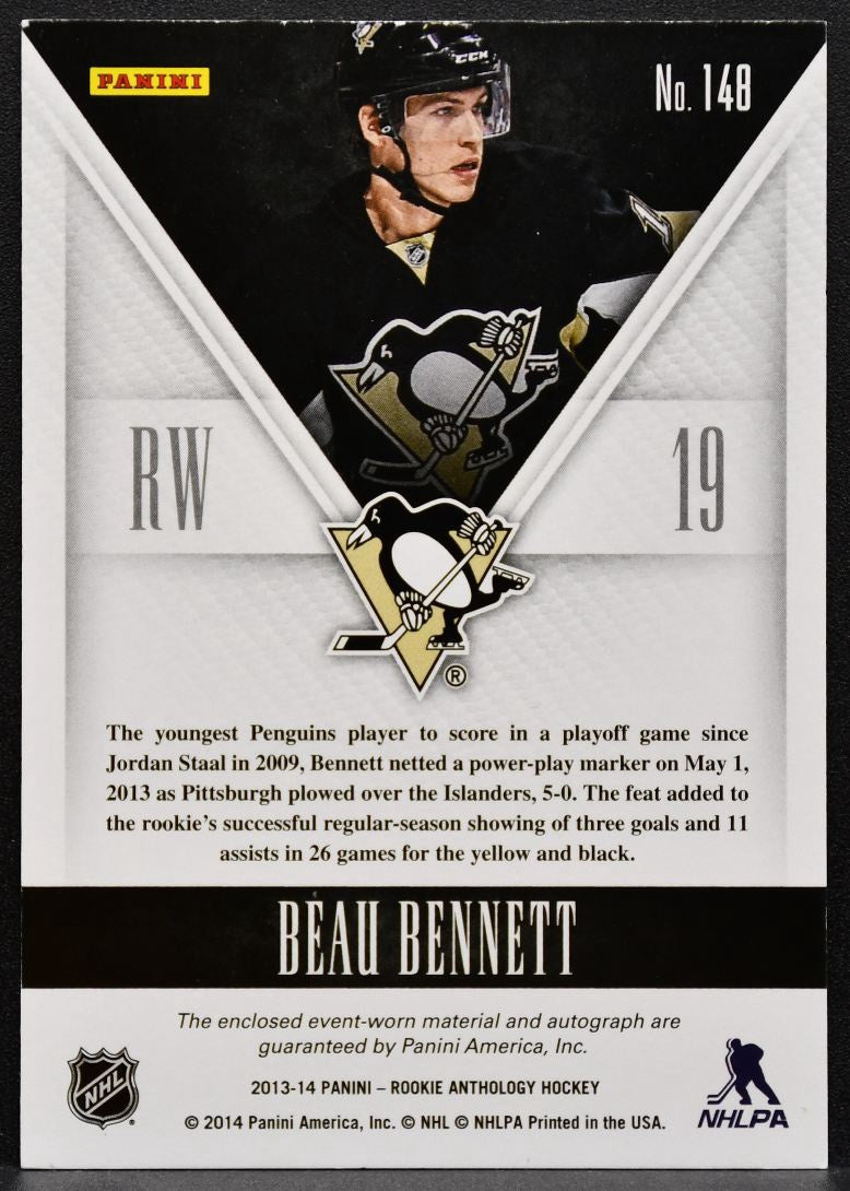 2013-14 Panini Rookie Anthology Luxury Suite Auto Beau Bennett RC Auto 7200