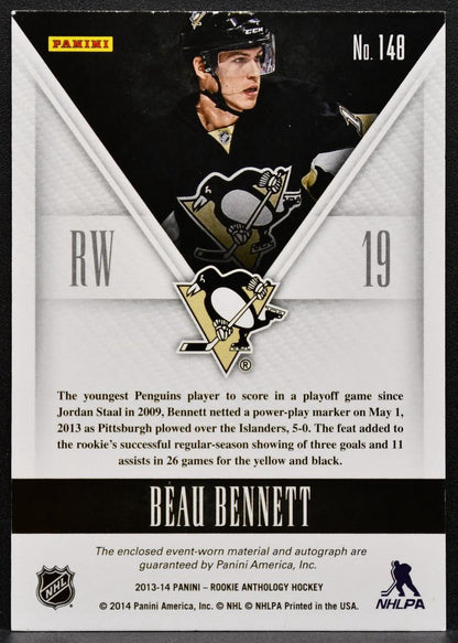 2013-14 Panini Rookie Anthology Luxury Suite Auto Beau Bennett RC Auto 7200