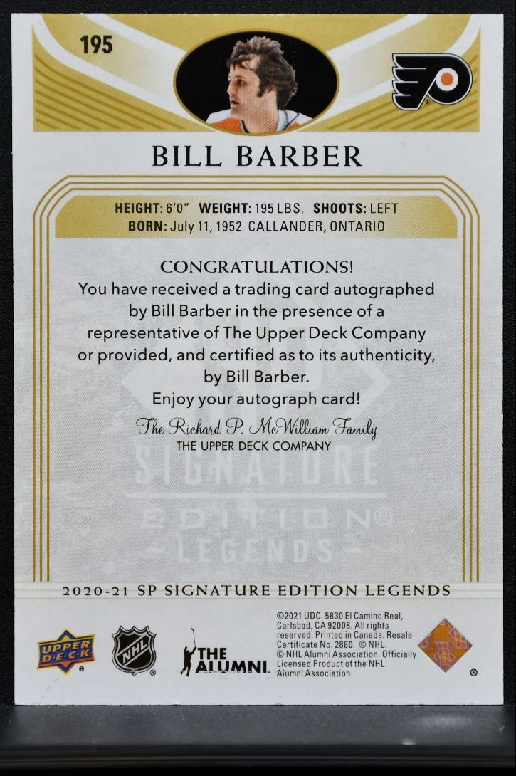 2020-21 SP Signature Edition Legends Gold Spectrum FoilAuto Barber Auto 2843
