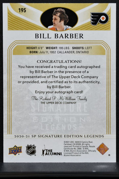 2020-21 SP Signature Edition Legends Gold Spectrum FoilAuto Barber Auto 2843