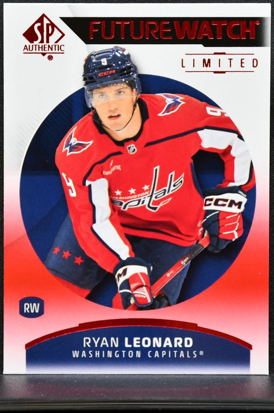2025-26 SP Authentic Future Watch Limited Red Ryan Leonard 133 Capitals RC 9742