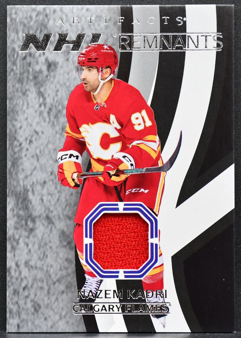 2024-25 UD Artifacts NHL Remnants Nazem Kadri NR-5 Calgary Flames RC Jersey 7857