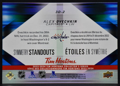 2023-24 UD Tim Hortons Symmetry Standouts Alex Ovechkin 3D-2 Washington Capitals 7269