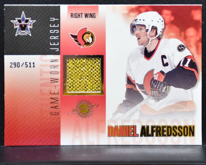 2002-03 Pacific Vanguard Game-Worn Jersey Alfredsson 290/511 Jersey 2912