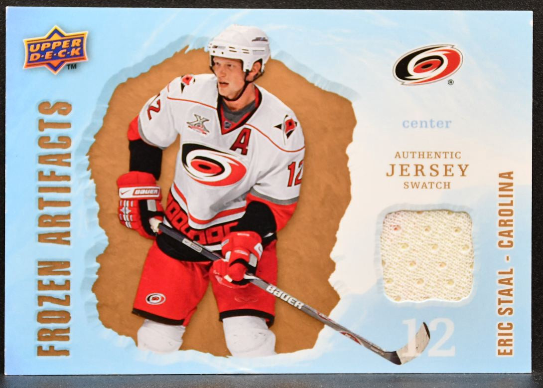 2008-09 Upper Deck Artifacts Frozen Jersey Eric Staal Hurricanes Jersey 6586