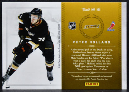2011-12 Panini Rookie Anthology Treasures Peter Holland 161 RC Auto Jersey 0237