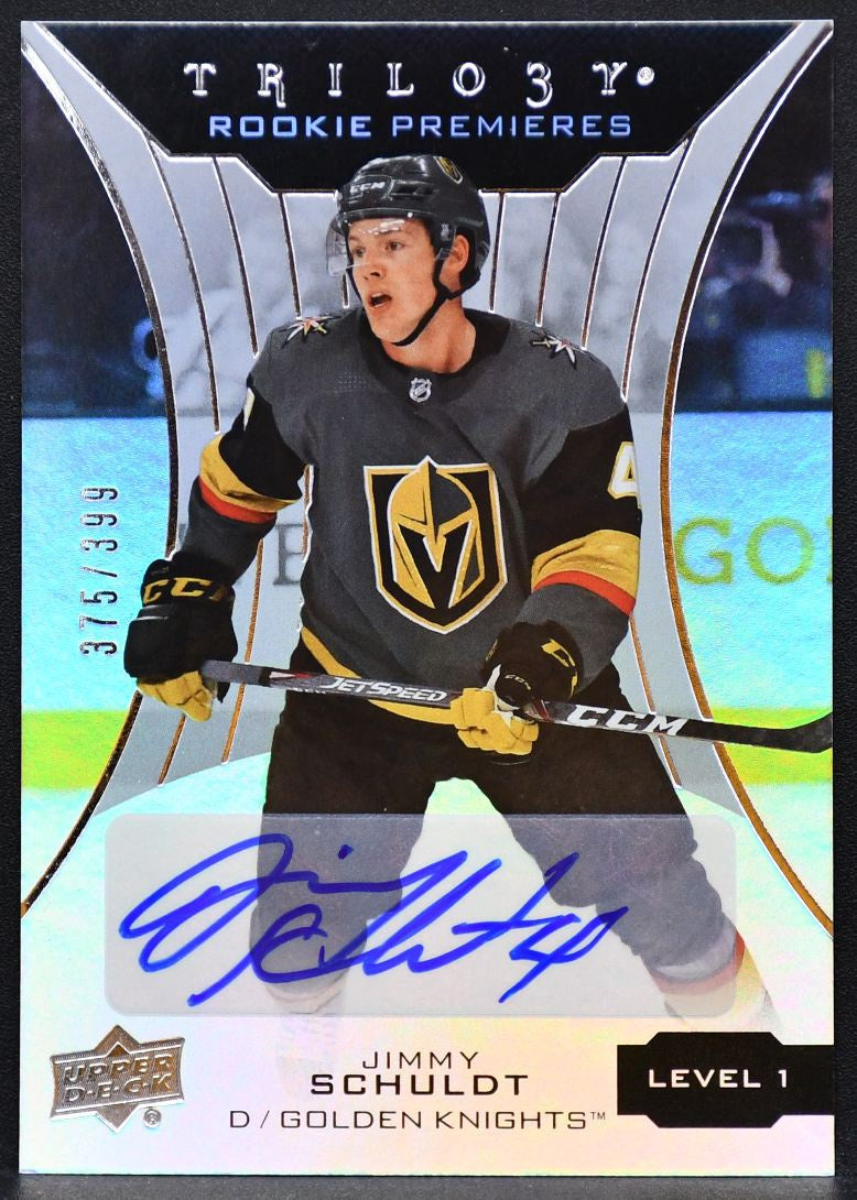 2019-20 UD Trilogy Silver lvl1 Foil Schuldt Golden Knights RC Auto 375/399 9932
