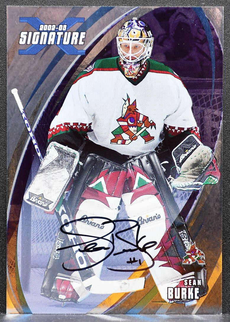 2002-03 In The Game Signature Auto Sean Burke 098 Phoenix Coyotes Auto 2770