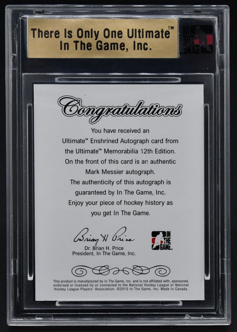 2012-13 ITG 12th Enshrined Autograph Mark Messier Auto 02/19