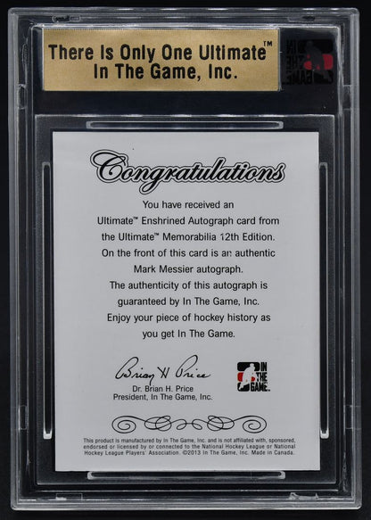 2012-13 ITG 12th Enshrined Autograph Mark Messier Auto 02/19