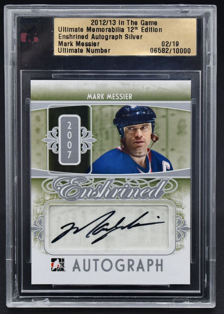 2012-13 ITG 12th Enshrined Autograph Mark Messier Auto 02/19