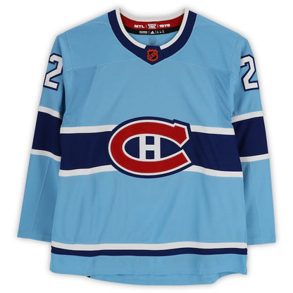 Cole Caufield Montreal Canadiens Autographed 22-23 Reverse Retro Adidas Authentic Jersey