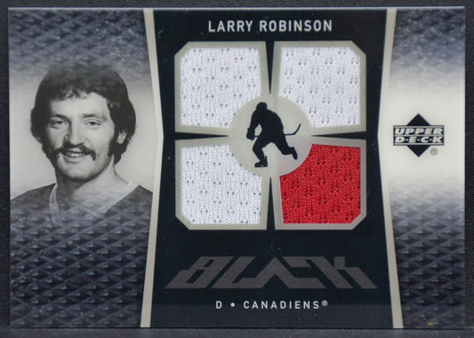 2007-08 UD Ice Black Jerseys Larry Robinson BI-LR Montreal Canadiens Jersey 3750