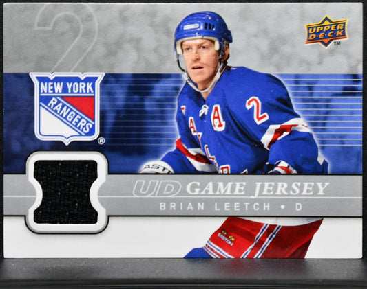 2008-09 UD Series 2 UD Game Jerseys Leetch GJ2-BL Rangers Jersey 5068