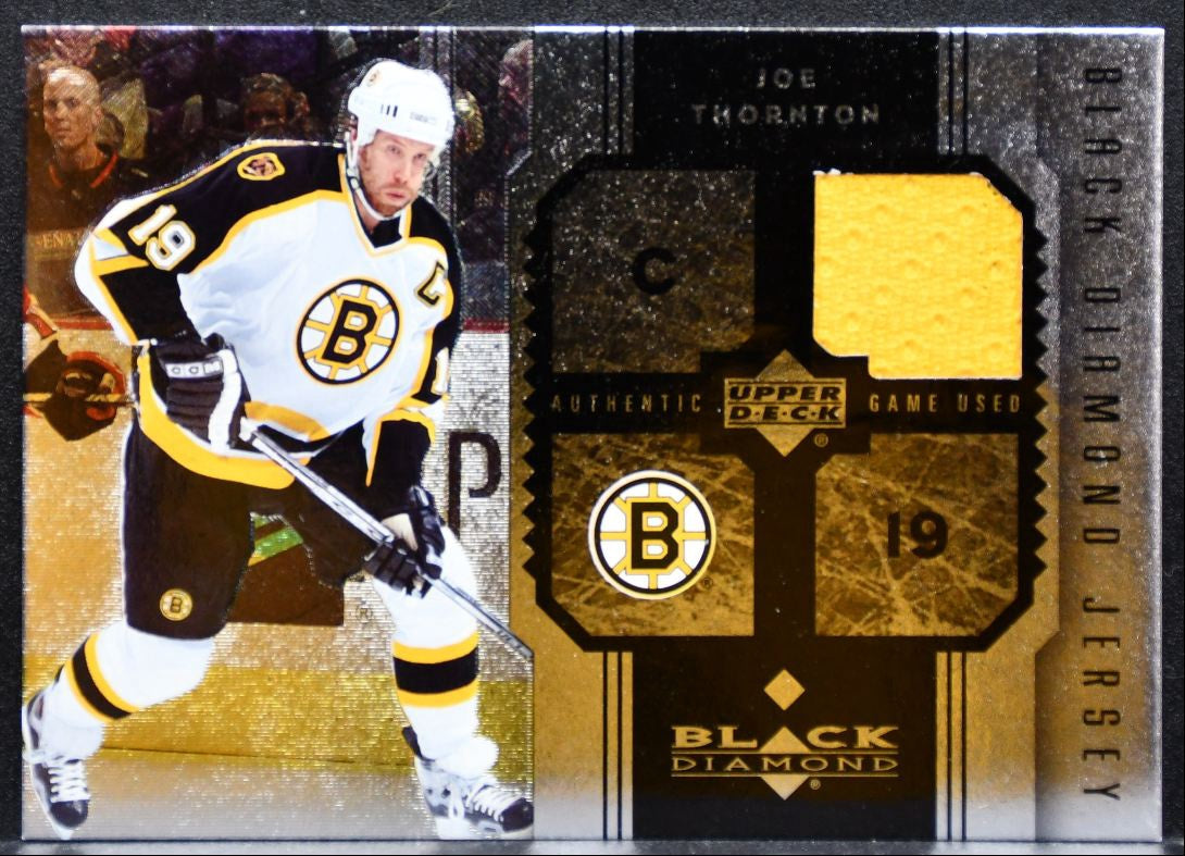 2005-06 Upper Deck Black Diamond Jerseys Joe Thornton Boston Bruins Jersey 3070