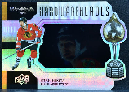 2009-10 UD Black Diamond Hardware Heroes Stan Mikita Blackhawks 003/100 8365