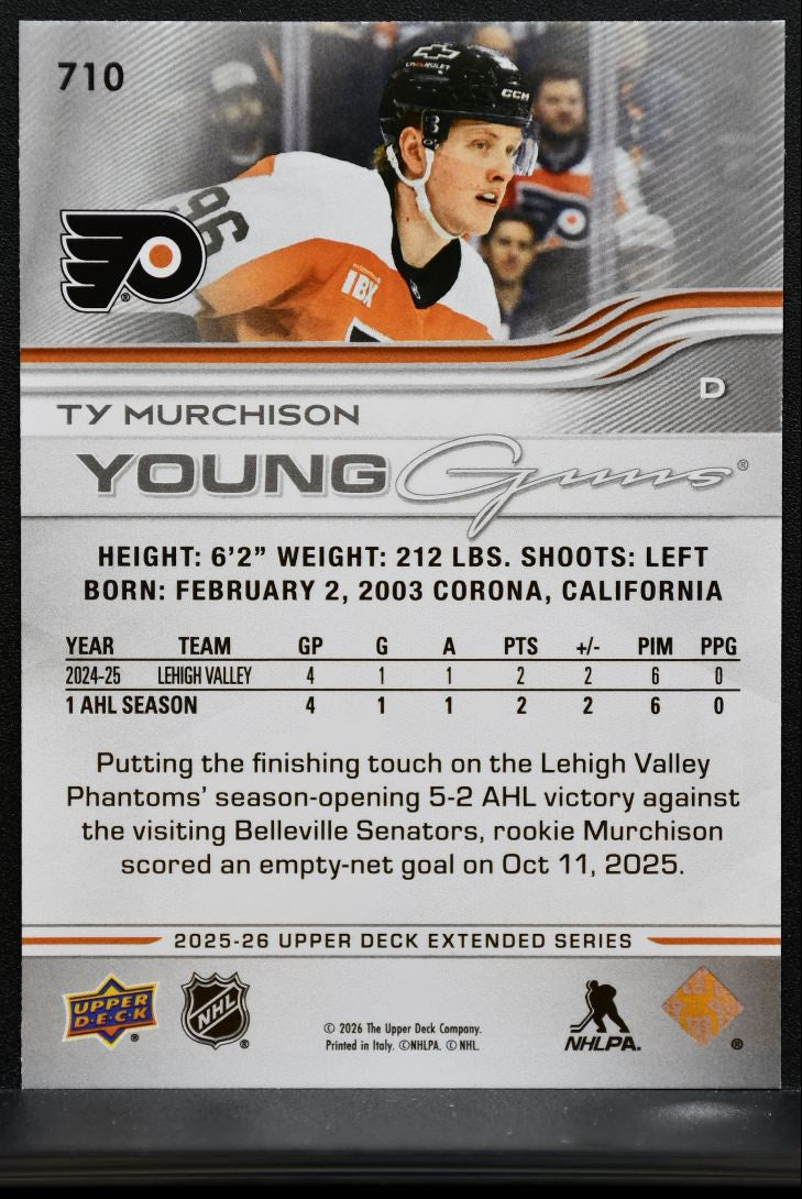 2025-26 Upper Deck Extended Series Young Guns Ty Murchison 710 Flyers RC 1501