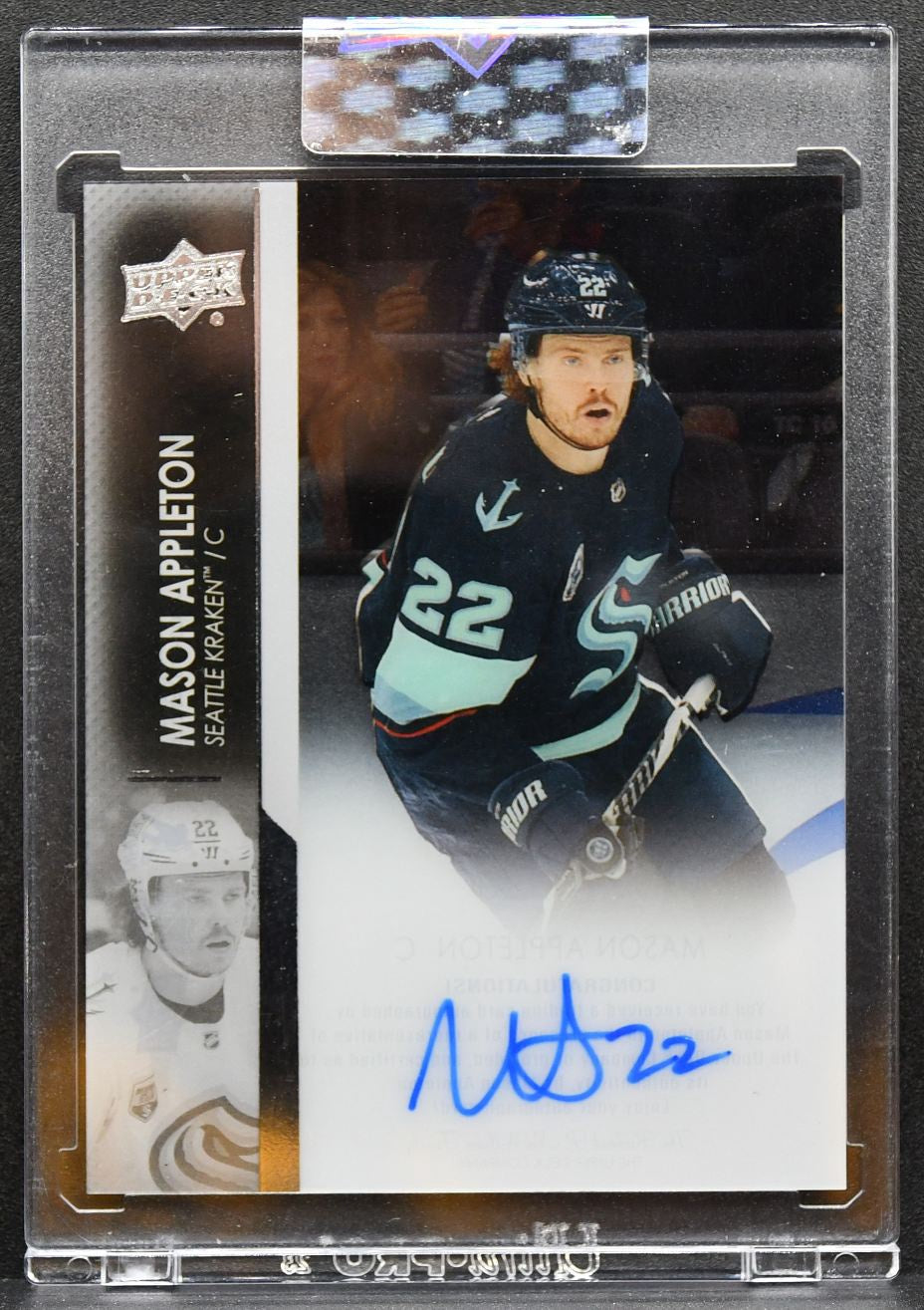 2021-22 Upper Deck Clear Cut Base Set Mason Appleton CC-AP Kraken Auto 2355