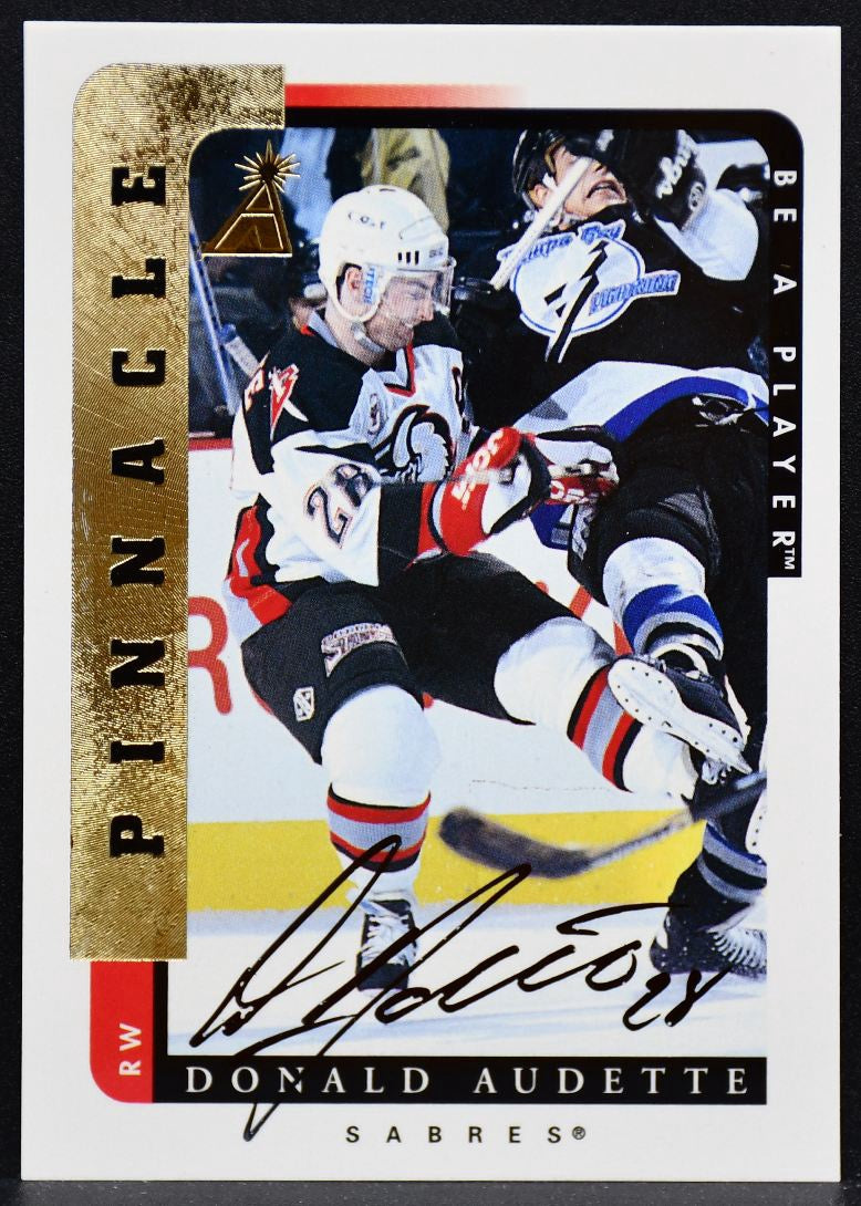 1996-97 Pinnacle Be a Player Autographs Donald Audette 73 Sabres Auto 6016
