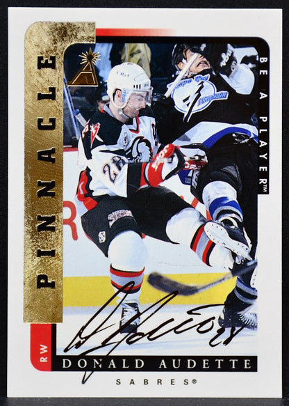 1996-97 Pinnacle Be a Player Autographs Donald Audette 73 Sabres Auto 6016