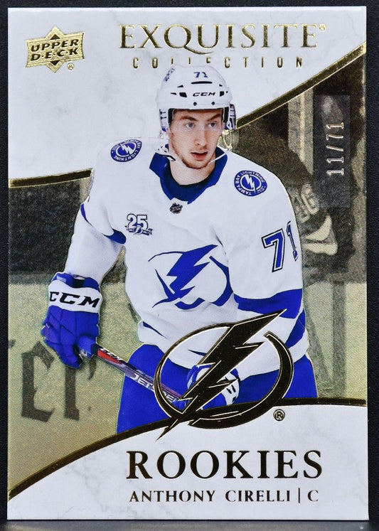 18-19 UD Black Diamond Exquisite Collection RCs Anthony Cirelli Lightning RC /71 5289