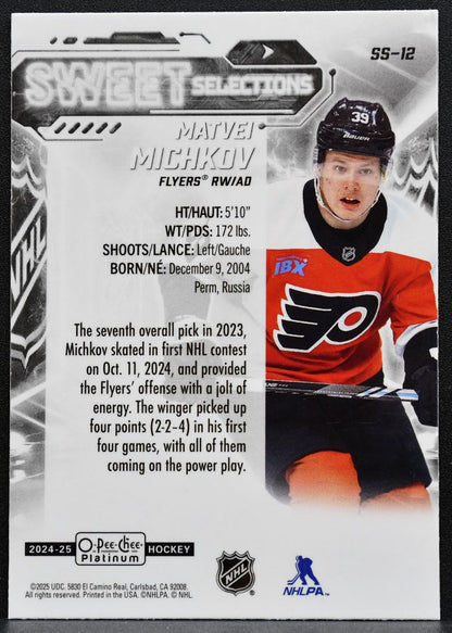 2024-25 O-Pee-Chee Platinum Sweet Selections Matvei Michkov SS-12 Flyers RC 9607