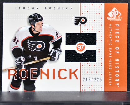 2003-04 SP Game Used Piece of History Jeremy Roenick Flyers 209/225 Jersey 4633