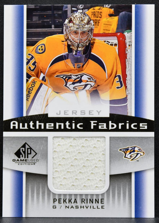 2013-14 SP Game Used Authentic Fabrics Pekka Rinne AF-PR Predators Jersey 2310