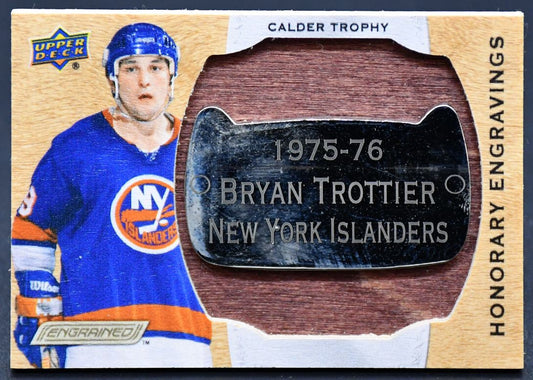 2019-20 UD Engrained Honorary Engravings Trottier 015/100 Nameplate