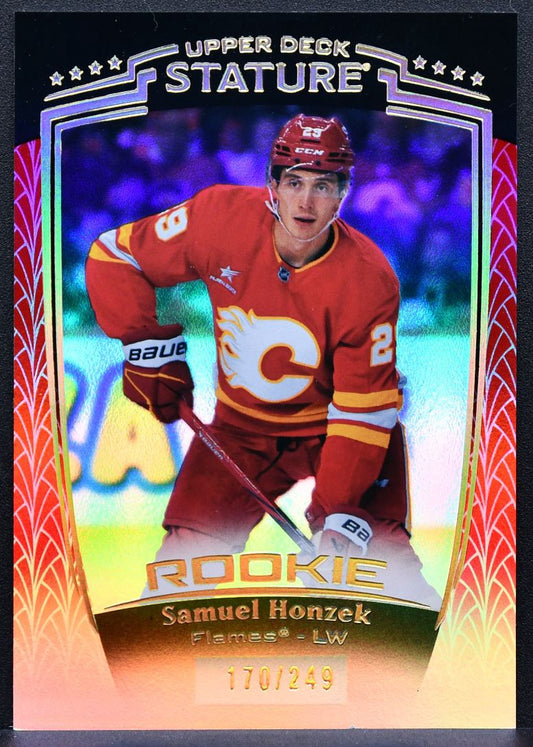 2024-25 Upper Deck Stature Rookie Red Samuel Honzek 49 RC 170/249 7596