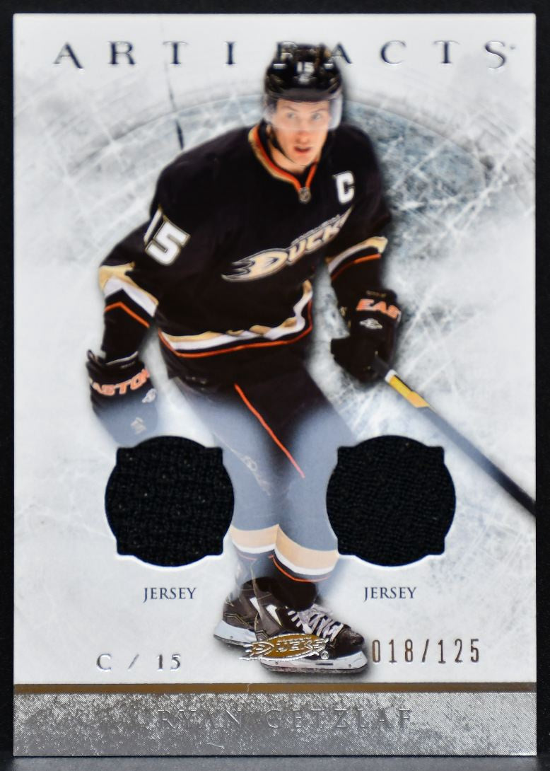 2012-13 Upper Deck Artifacts Jerseys Ryan Getzlaf 82 Ducks 018/125 Jersey 3534